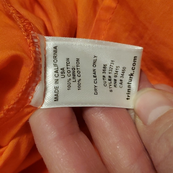 EUC Trina Turk Orange Crotched Mallory Dress - Picture 7 of 8